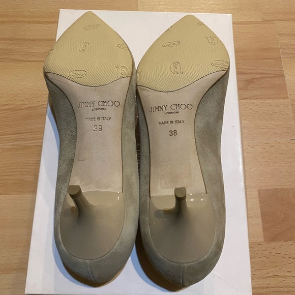Jimmy Choo pump suede beige heels size 38 - Picture 7 of 8